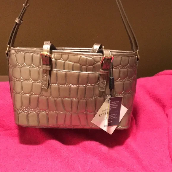 Mini Asher taupe genuine leather new